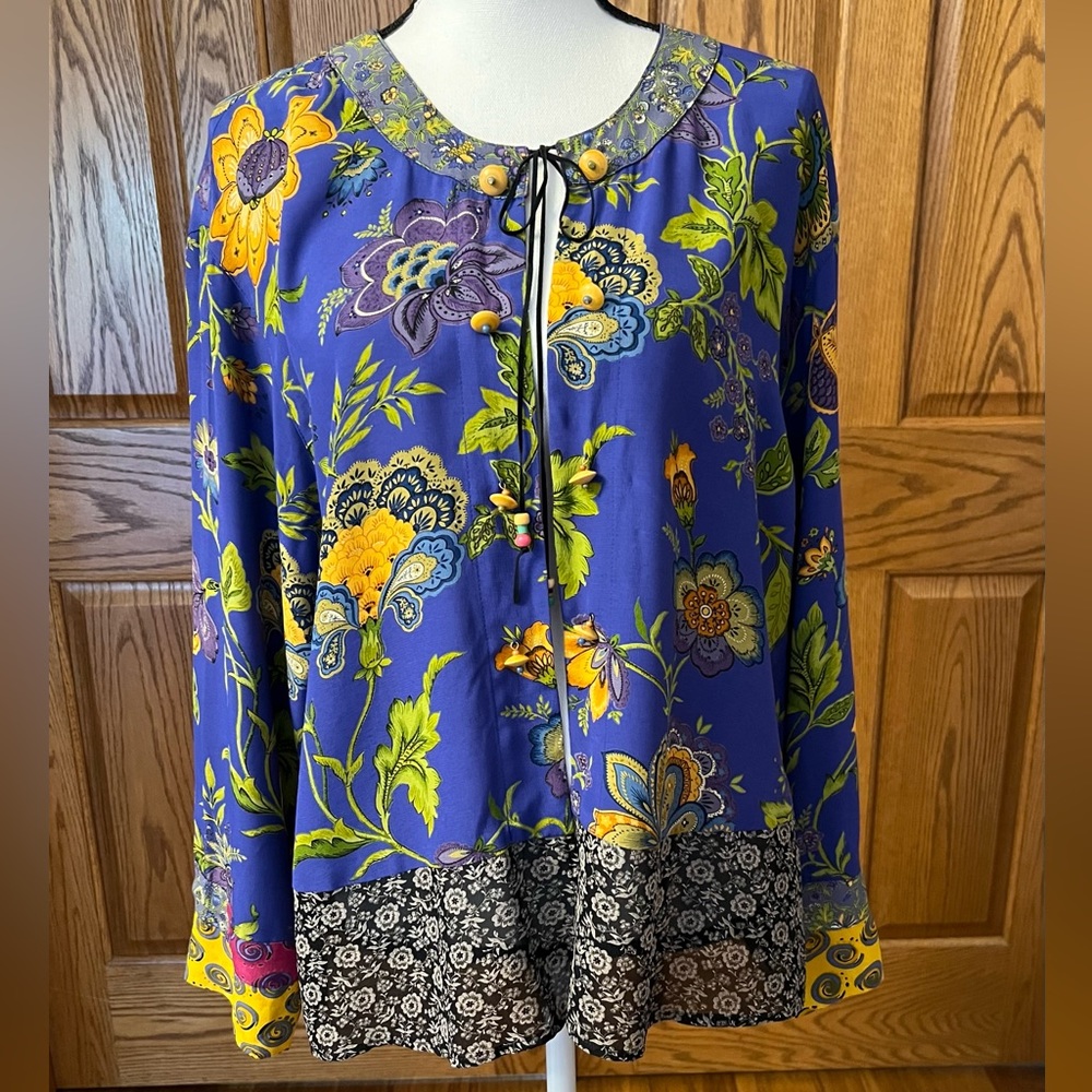 Carole Little Vintage Blouse and Shorts Set, Size 12
